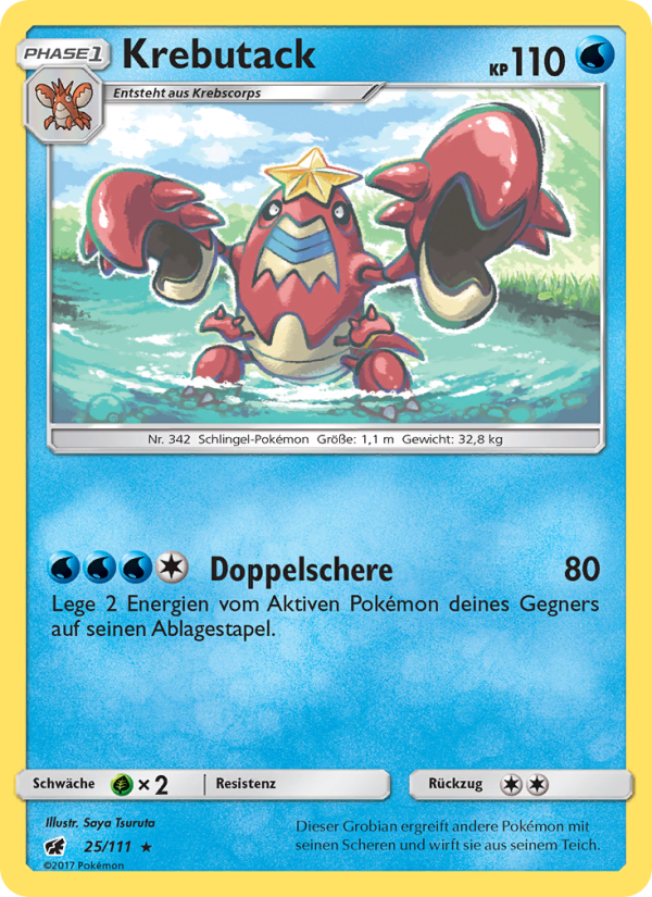Krebutack 25 — Crimson Invasion (German Pokémon TCG card)