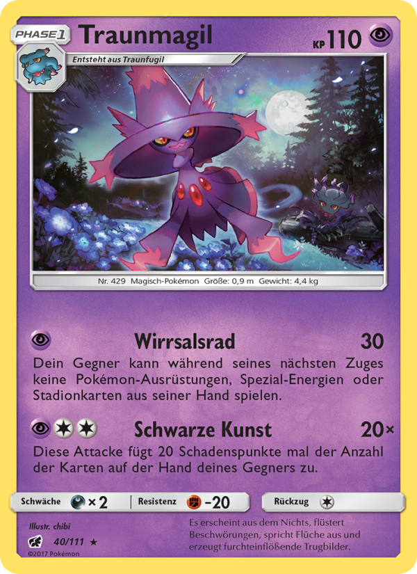 Traunmagil 40 — Crimson Invasion (German Pokémon TCG card)