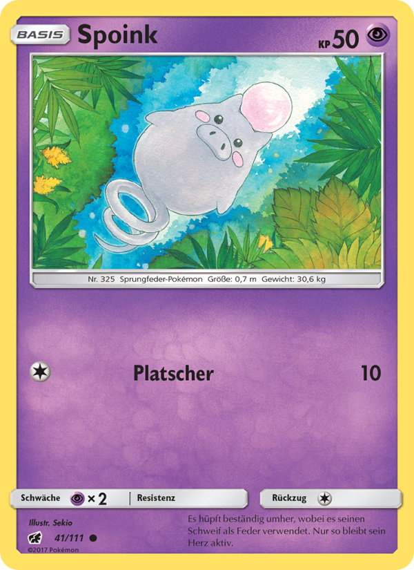 Spoink 41 — Crimson Invasion (German Pokémon TCG card)