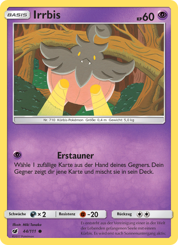 Irrbis 44 — Crimson Invasion (German Pokémon TCG card)