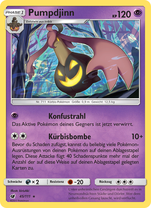 Pumpdjinn 45 — Crimson Invasion (German Pokémon TCG card)