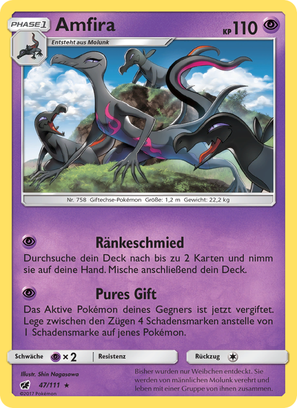 Amfira 47 — Crimson Invasion (German Pokémon TCG card)