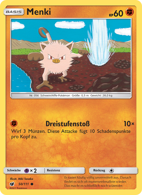 Menki 50 — Crimson Invasion (German Pokémon TCG card)