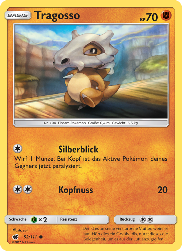Tragosso 52 — Crimson Invasion (German Pokémon TCG card)