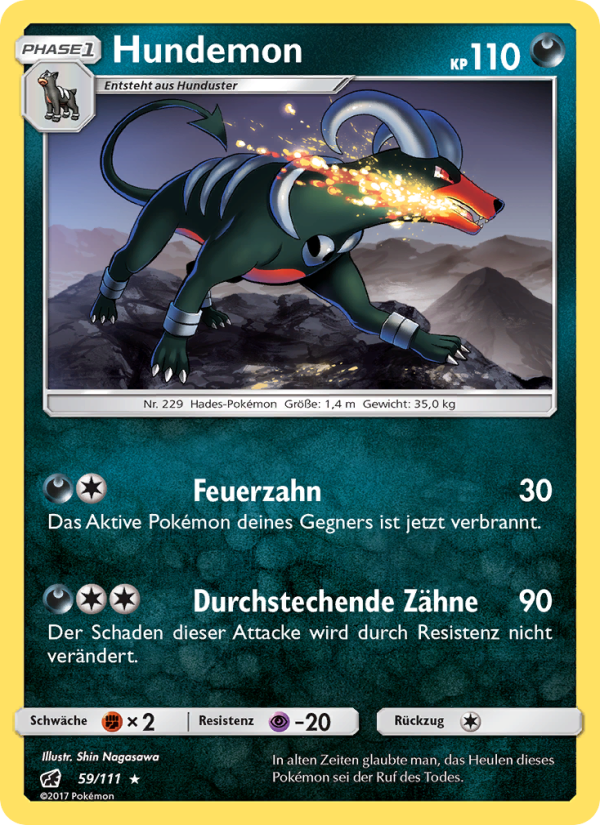 Hundemon 59 — Crimson Invasion (German Pokémon TCG card)