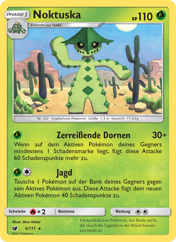 Noktuska 6 — Crimson Invasion (German Pokémon TCG card)