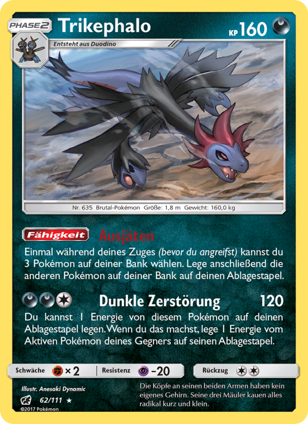 Trikephalo 62 — Crimson Invasion (German Pokémon TCG card)