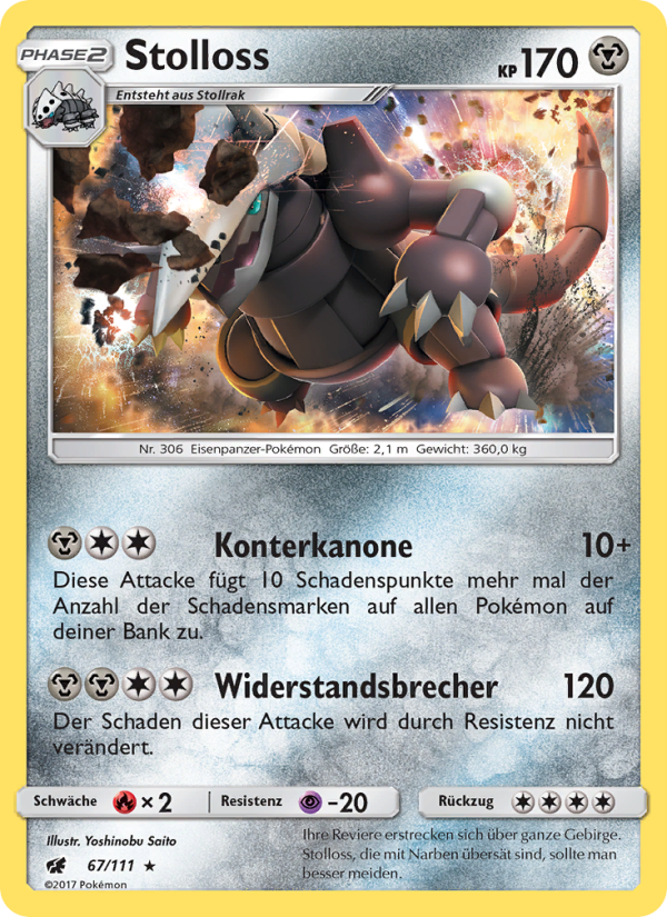 Stolloss 67 — Crimson Invasion (German Pokémon TCG card)