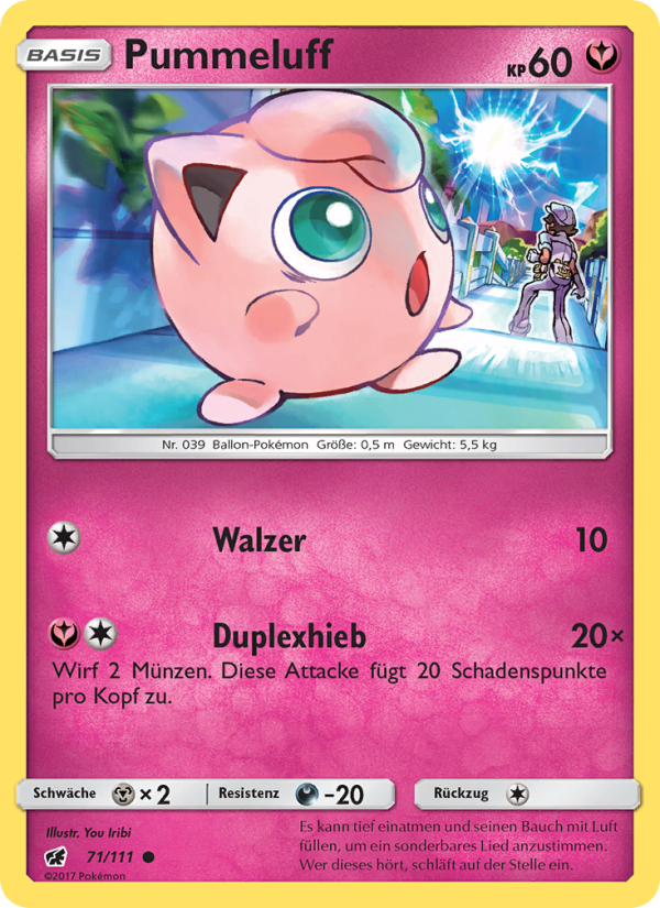 Pummeluff 71 — Crimson Invasion (German Pokémon TCG card)