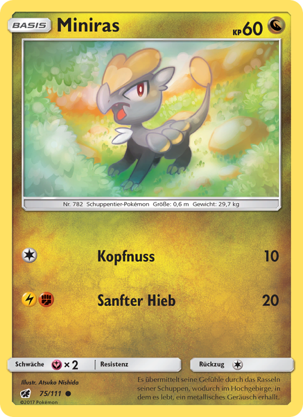 Miniras 75 — Crimson Invasion (German Pokémon TCG card)