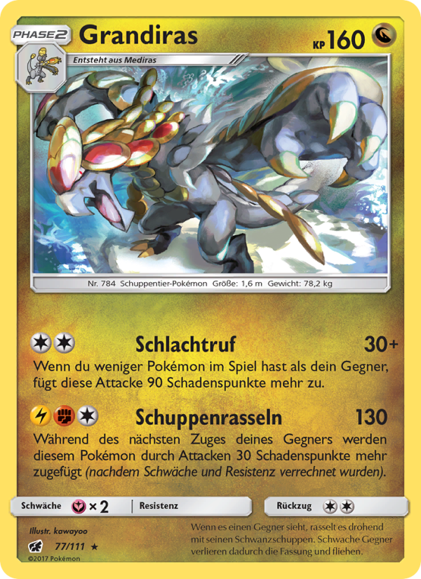 Grandiras 77 — Crimson Invasion (German Pokémon TCG card)