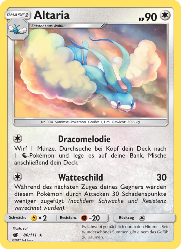Altaria 80 — Crimson Invasion (German Pokémon TCG card)