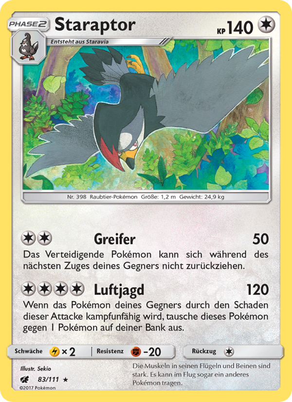 Staraptor 83 — Crimson Invasion (German Pokémon TCG card)
