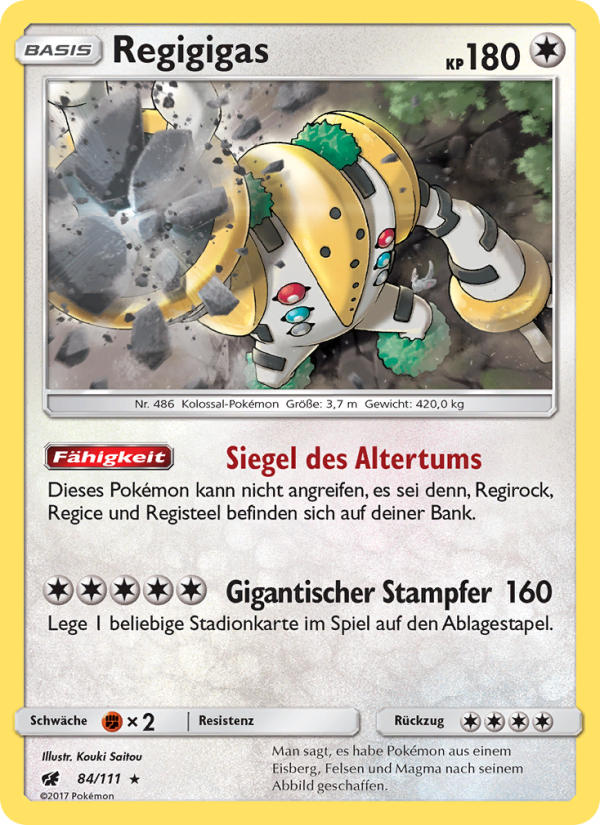 Regigigas 84 — Crimson Invasion (German Pokémon TCG card)