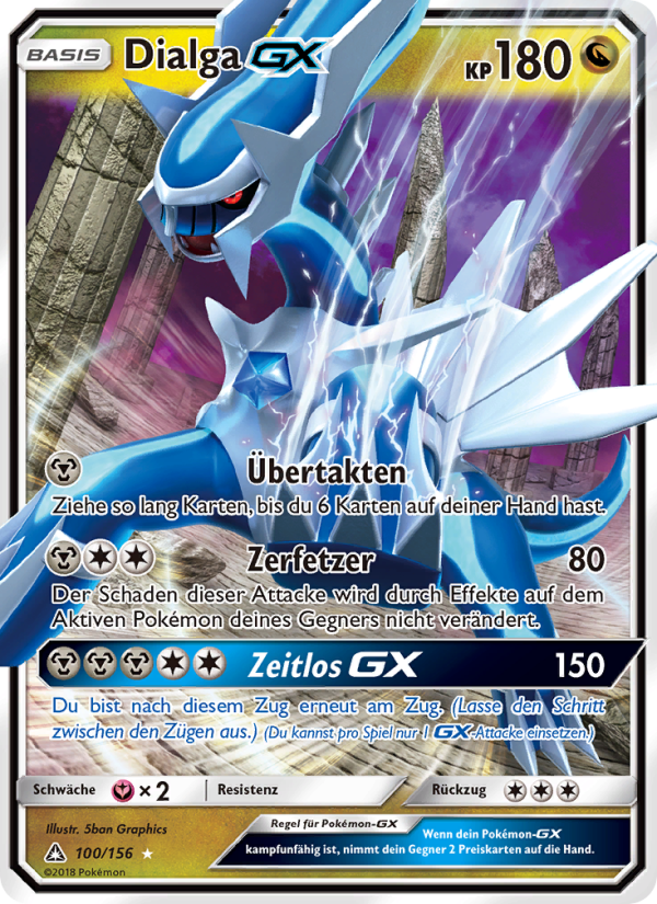 Dialga GX 100 — Ultra Prism (German Pokémon TCG card)