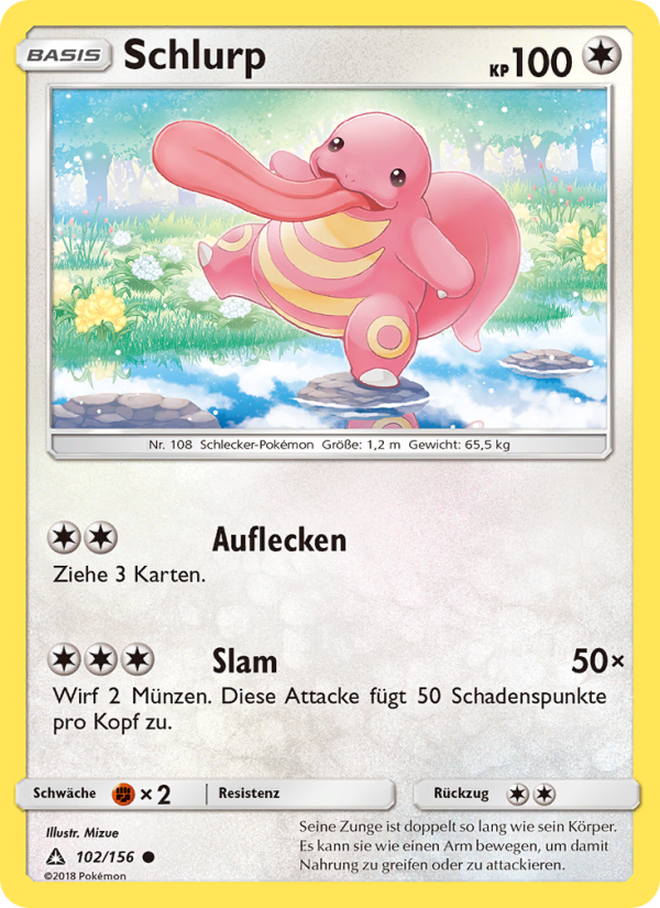 Schlurp 102 — Ultra Prism (German Pokémon TCG card)