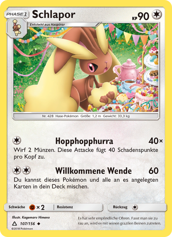 Schlapor 107 — Ultra Prism (German Pokémon TCG card)