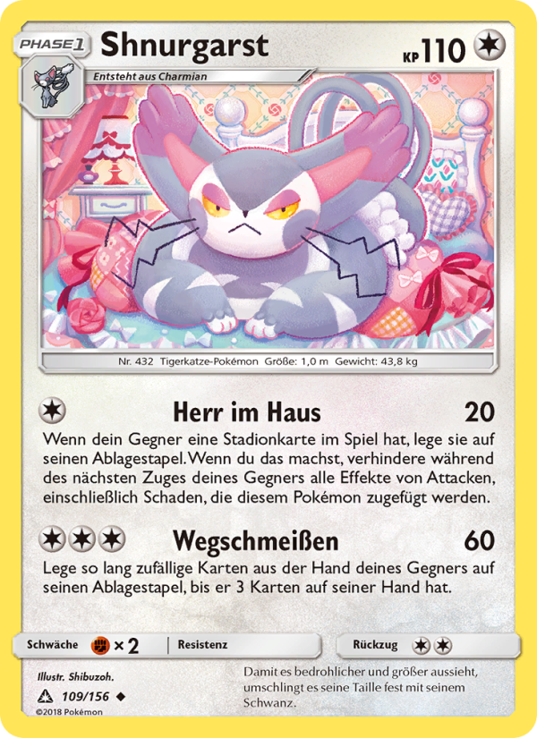 Shnurgarst 109 — Ultra Prism (German Pokémon TCG card)