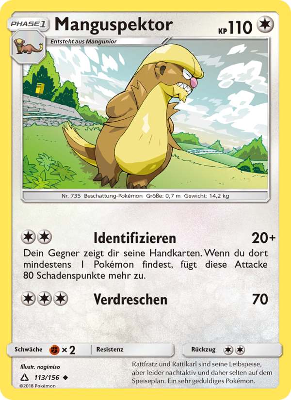Manguspektor 113 — Ultra Prism (German Pokémon TCG card)