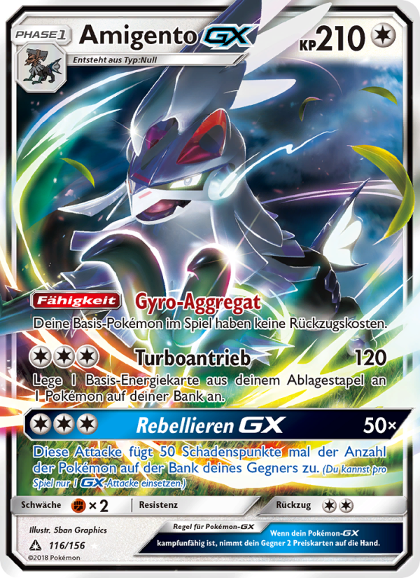Amigento GX 116 — Ultra Prism (German Pokémon TCG card)