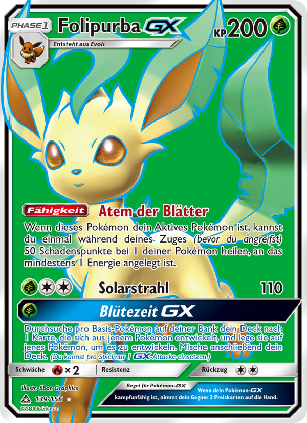 Folipurba GX 139 — Ultra Prism (German Pokémon TCG card)