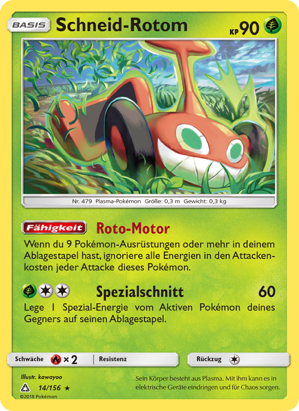 Schneid-Rotom 14 — Ultra Prism (German Pokémon TCG card)