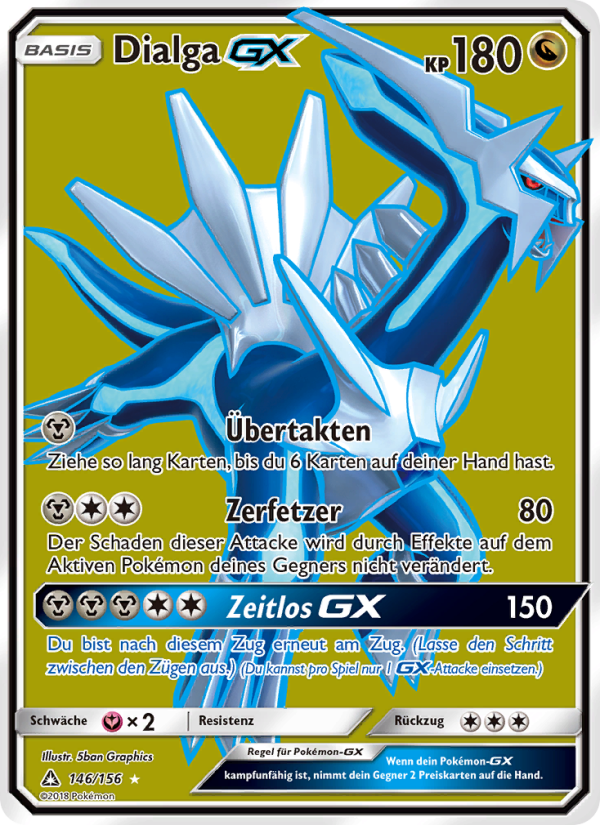 Dialga GX 146 — Ultra Prism (German Pokémon TCG card)