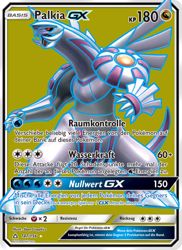 Palkia GX 147 — Ultra Prism (German Pokémon TCG card)