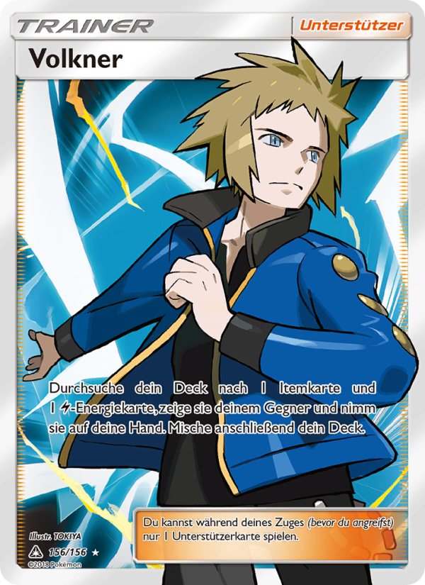 Volkner 156 — Ultra Prism (German Pokémon TCG card)