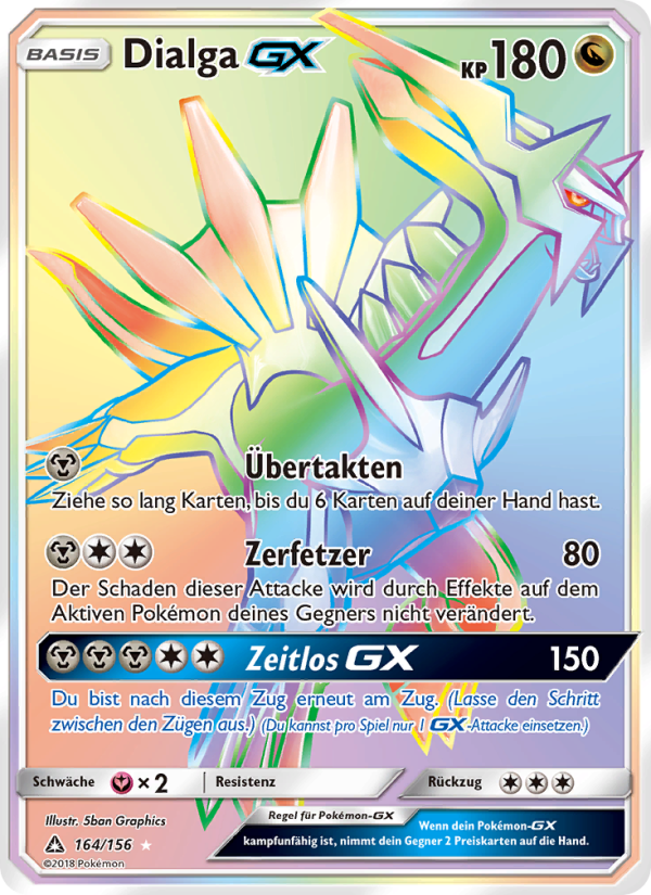 Dialga GX 164 — Ultra Prism (German Pokémon TCG card)