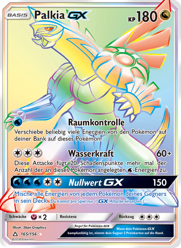 Palkia GX 165 — Ultra Prism (German Pokémon TCG card)