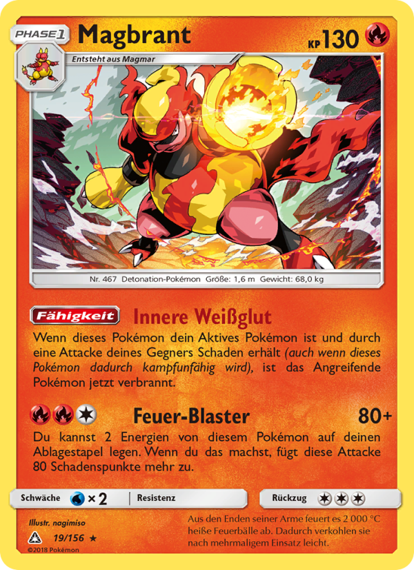Magbrant 19 — Ultra Prism (German Pokémon TCG card)