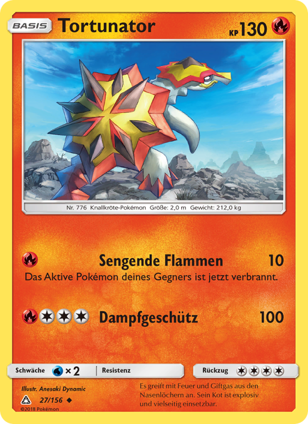 Tortunator 27 — Ultra Prism (German Pokémon TCG card)