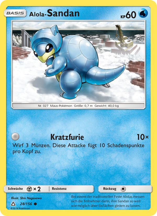 Alola-Sandan 28 — Ultra Prism (German Pokémon TCG card)
