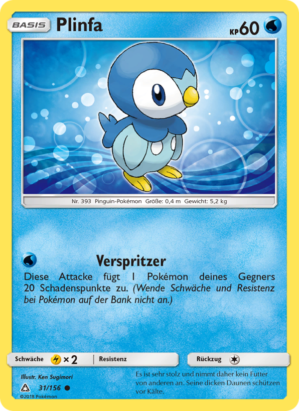 Plinfa 31 — Ultra Prism (German Pokémon TCG card)