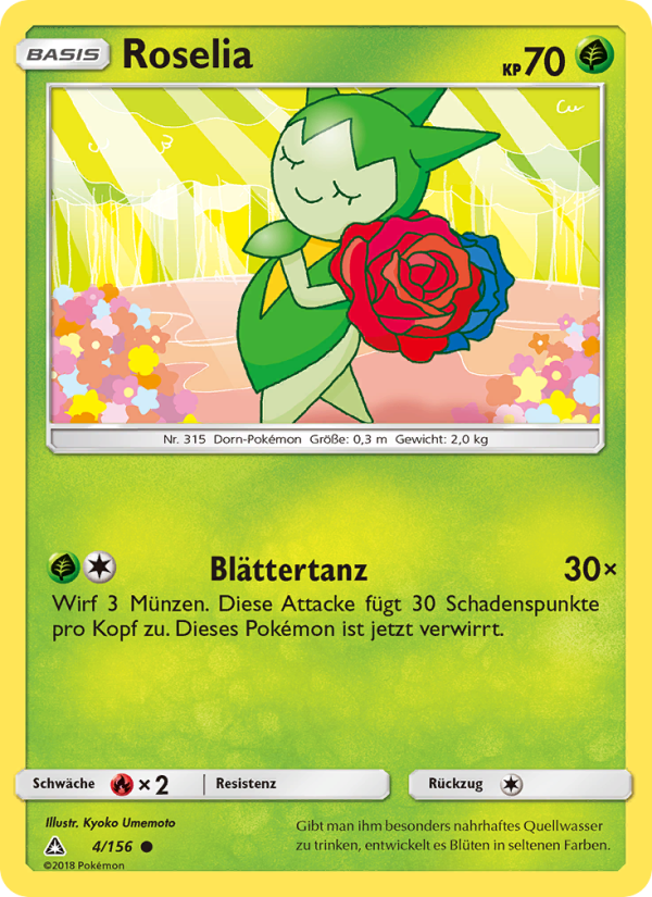Roselia 4 — Ultra Prism (German Pokémon TCG card)