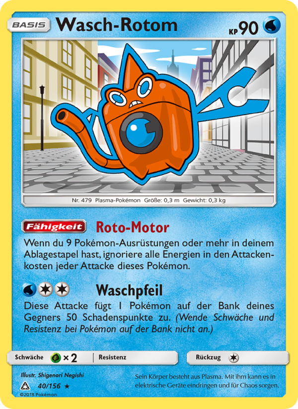 Wasch-Rotom 40 — Ultra Prism (German Pokémon TCG card)