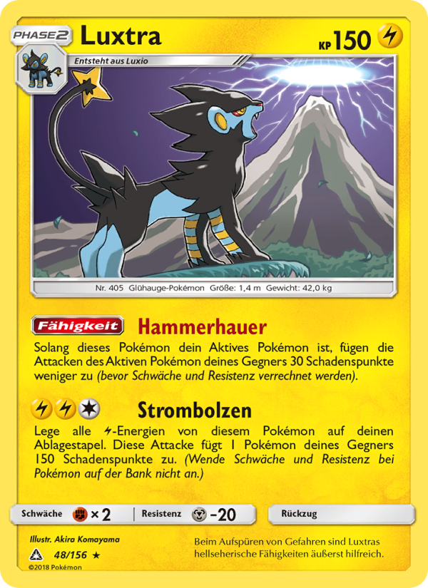 Luxtra 48 — Ultra Prism (German Pokémon TCG card)
