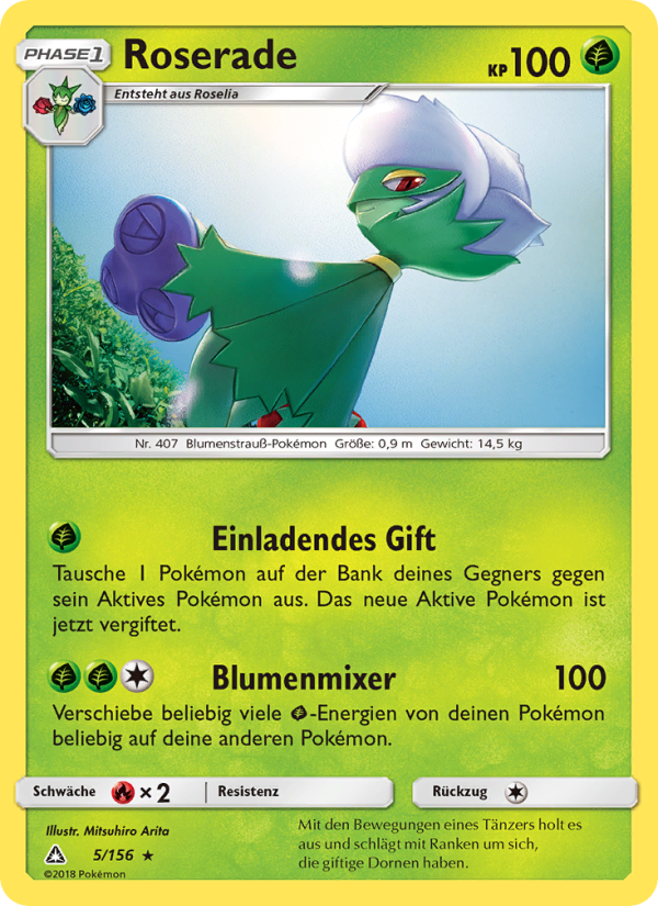 Roserade 5 — Ultra Prism (German Pokémon TCG card)