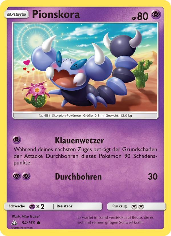 Pionskora 54 — Ultra Prism (German Pokémon TCG card)