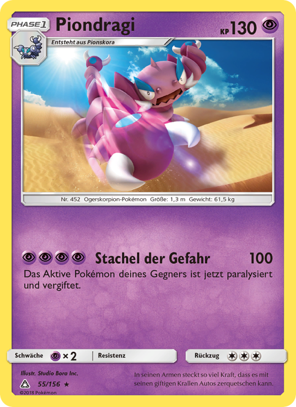 Piondragi 55 — Ultra Prism (German Pokémon TCG card)