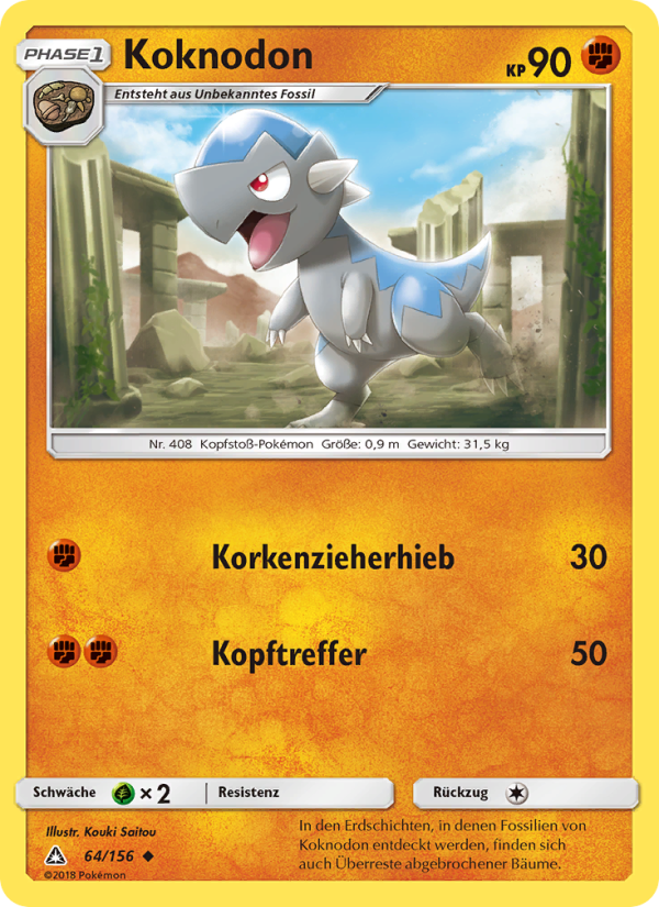 Koknodon 64 — Ultra Prism (German Pokémon TCG card)