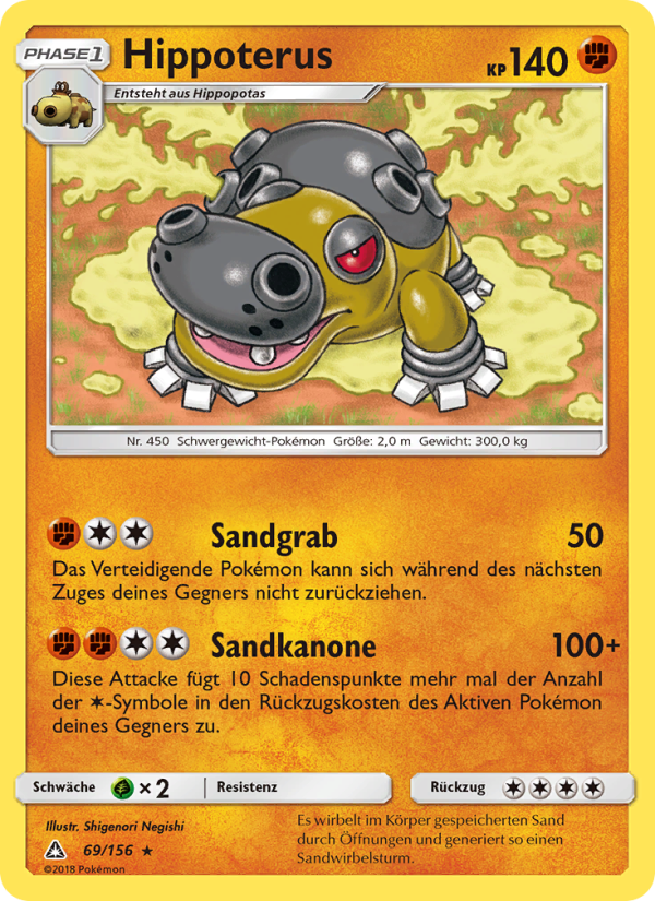 Hippoterus 69 — Ultra Prism (German Pokémon TCG card)