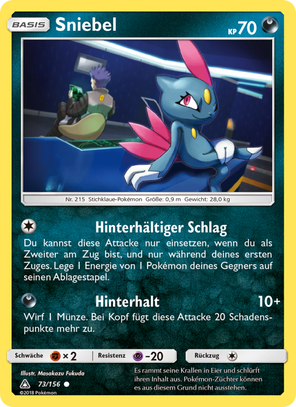 Sniebel 73 — Ultra Prism (German Pokémon TCG card)