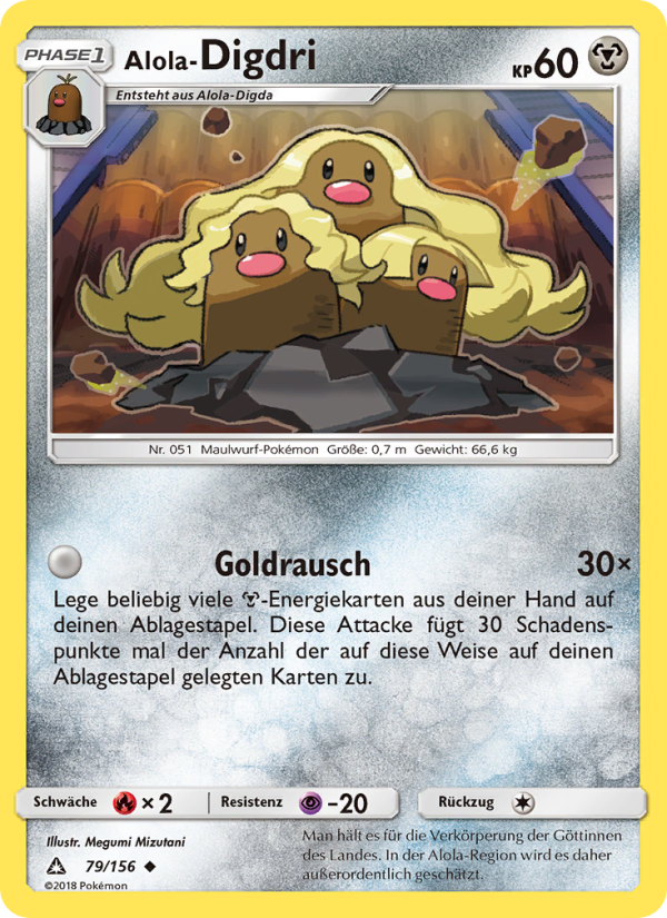 Alola-Digdri 79 — Ultra Prism (German Pokémon TCG card)
