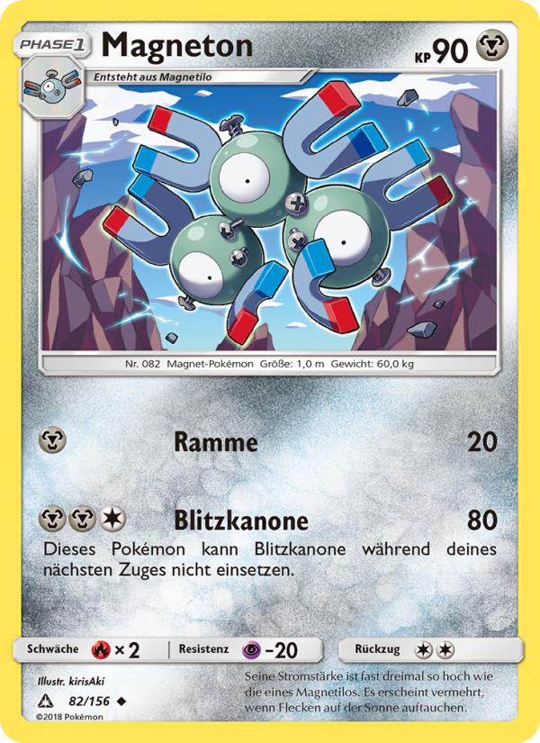 Magneton 82 — Ultra Prism (German Pokémon TCG card)