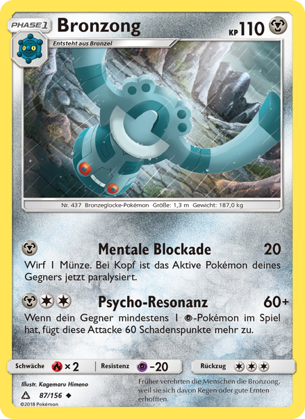 Bronzong 87 — Ultra Prism (German Pokémon TCG card)