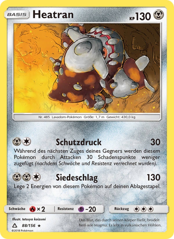 Heatran 88 — Ultra Prism (German Pokémon TCG card)