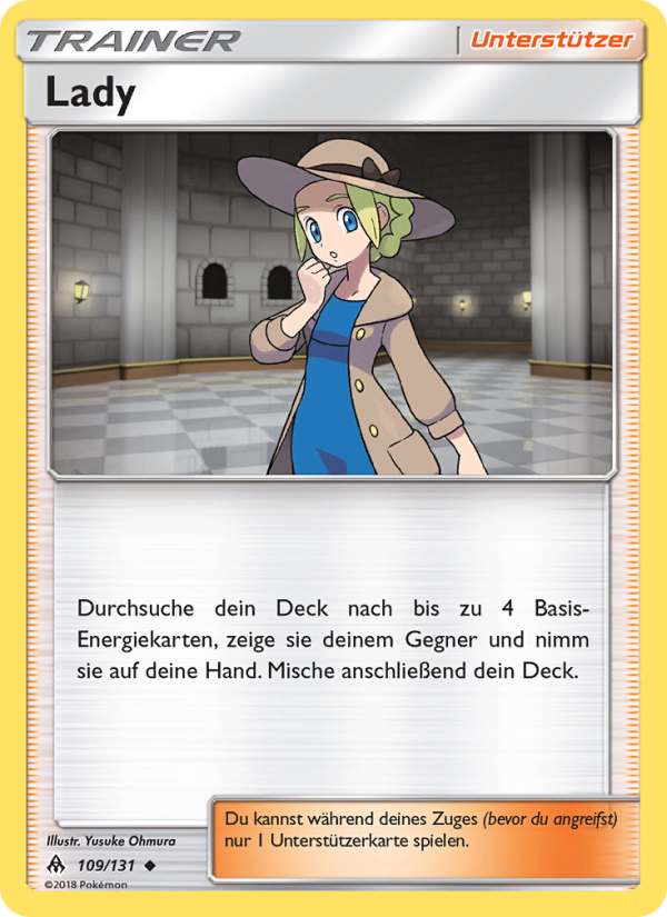 Lady 109 — Grauen Der Lichtfinsternis (German Pokémon TCG card)