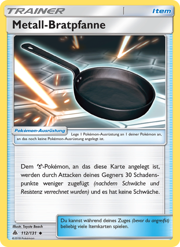 Metall-Bratpfanne 112 — Grauen Der Lichtfinsternis (German Pokémon TCG card)